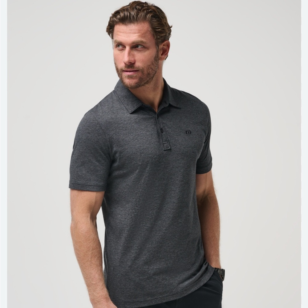 Travis Mathew Zinna polo Size Mens S Dark Grey / Black Stripe